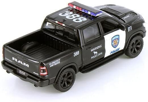 KiNSMART - 2019 Dodge Ram 1500 Pickup 1:46 O Scale 5" Die Cast Metal Model Toy Truck Police Edition