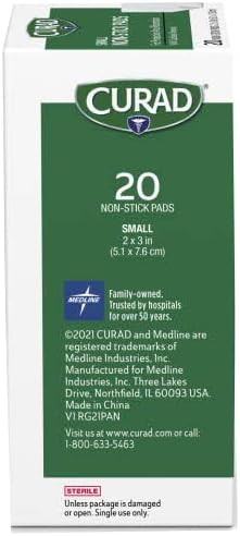 Curad Non-Stick Pads, 2 X 3 Inch(5.1 x 7.6 cm), 20 Count