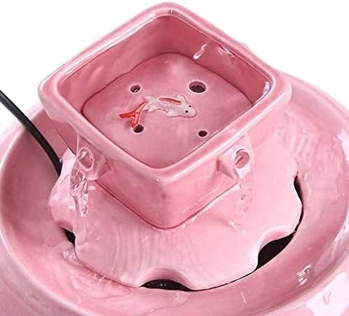 Fountain Pet Drinking Fountain for Dog and Cat Automatic Circulation Cat Water Dispenser Pet Supplies Flowing Water with Live Water Basin Pet Supplies Pet Water Dispenser (Color : Pink)