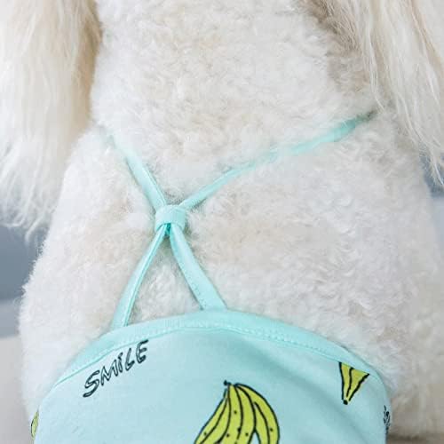 Pet Printed Physiological Pants Sling Pet Hygiene Panties Shorts Panties Toilet Paper Diapers Washable Pants (Color : Green Size: XL Code) (Green L Code)