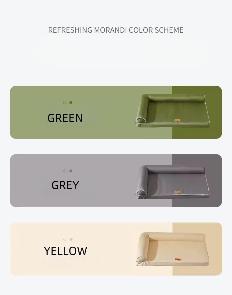 Luxury Orthopedic Waterproof pet Bed Washer Safe .Memory Foam Cooling pet mat/Bed (Tan, Small)