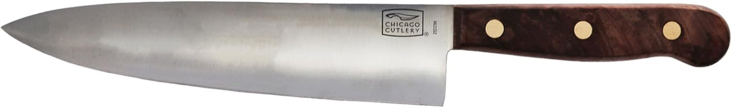 Chicago Cutlery B42 Walnut Tradition 3pc Parer, Utility and Chef Knife Set