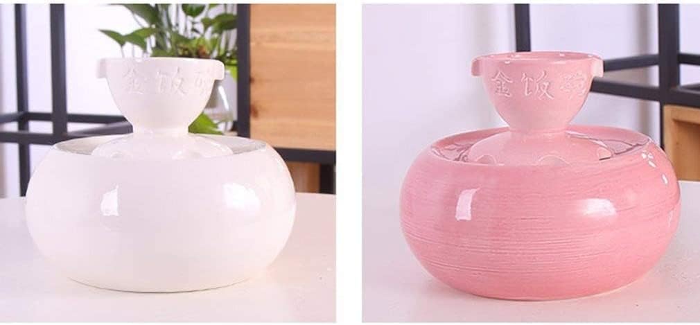 Fountain Intelligent Ceramic Pet Water Dispenser Pet Outdoor Automatic Feeder Cat Drinking Water Bowl Circulation Pet Water Dispenser (Color : Pink)