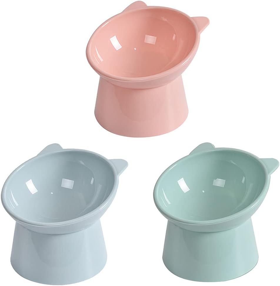 Tilted Raised for Food Bowl Neck for Anti Vomiting 45 Degree Elevated Slanted Stand Bowls