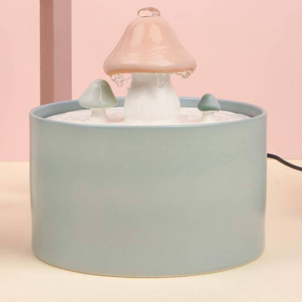 Pet Drinking Fountain Ceramic Mobile Drinking Fountain, Circulating Constant Temperature Water Automatic Drinking Bowl, Pet Supplies
