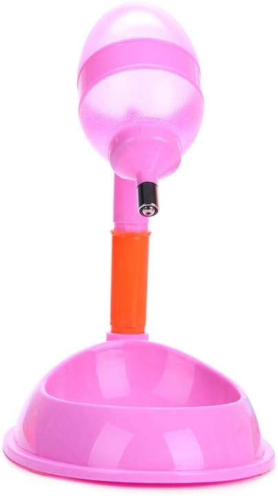 Stand Type Food Dish Pet Supplies Dog Food Bowl Automatic Water Drinker Dispenser Bottle Cats Drinking Fountain (Color : Blue) (Pink)