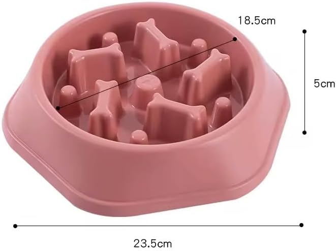 Slow Feeder Anti Gulp Easy Digestion Feeder Bowl (Light Green, Medium)