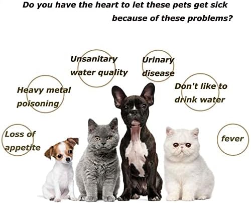 Fountain Pet Suppties Water Fountains for Cats and Dog, Automatic Quiet Pet Water Dispenser with Filter,Organic Filter Silent NonSlip Pet Water Dispenser (Color : Brown)