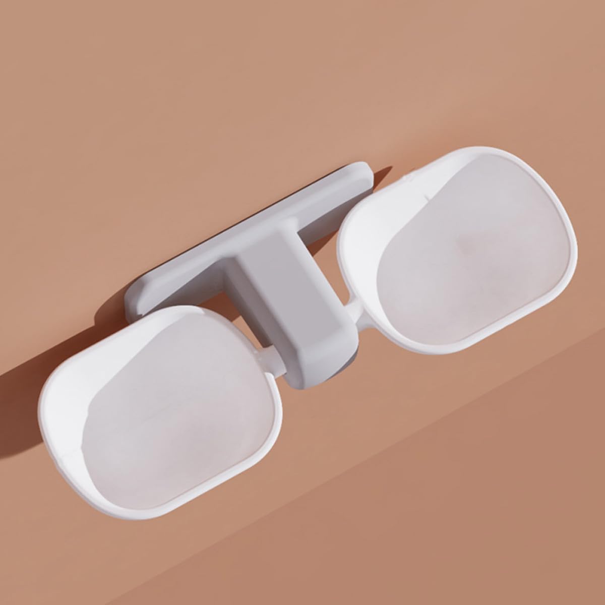 Wall-Mounted Pet Feeder Double Bowl, White Cat Feeding Bowl with Neck Protection, Space-Saving Wall Mount Design for Indoor Cats and Small Dogs, Includes Adhesive