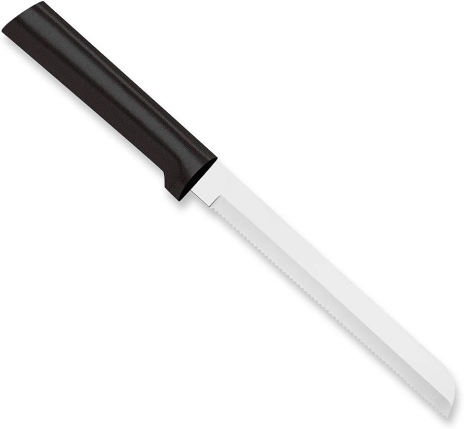 Rada Cutlery 6" Bread Knife (W236), Stainless Steel Serrated Blade, Black Handle