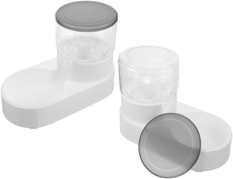 Milisten 2pcs Automatic Pet Feeder Water Dispenser Multi-Purpose Dog Cat Watering Device Capacity Easy to Fill Break-Resistant for Dogs and Cats