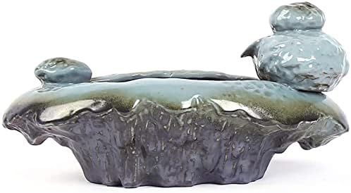 Fountain Pet Water Dispenser Ceramics Pet Water Fountain Automatic Circulation Water Flowing Fountain Cat Dog Filtered Water Super Quiet Pet Supplies Pet Water Dispenser (Color : Green)