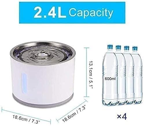 Cat Water Fountain Automatic Pet Water Fountain Dog Cat Water Dispenser Pet Flower Drinking Fountains 2.4L Indoor Pet Water Fountain