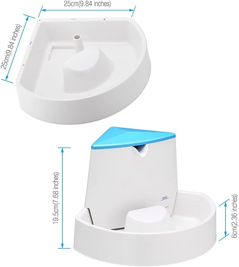 Automatic Cats Fountain Drinking Feeder 2.5L Pet Fountain Automatic Water Dispenser for Dogs and Cats Healthy and Hygienic (Blue)