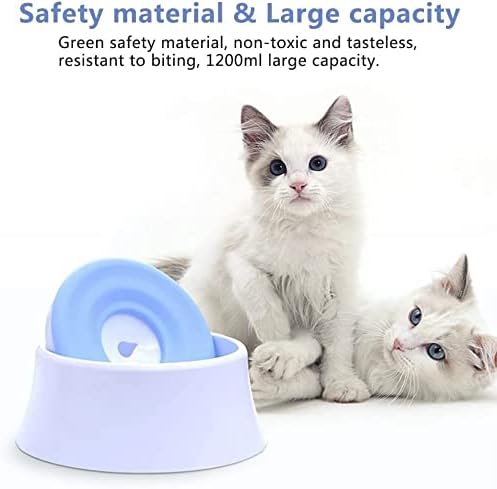 Fountain Pet Dog Water Bowl,Spill Proof Slow Drinking Water Feeder Bowl for Pets Feeding Non Wet Mouth, No Spill Pet Water Bowl for Puppy Kitten Feed Pet Bowl Pet Water Dispenser