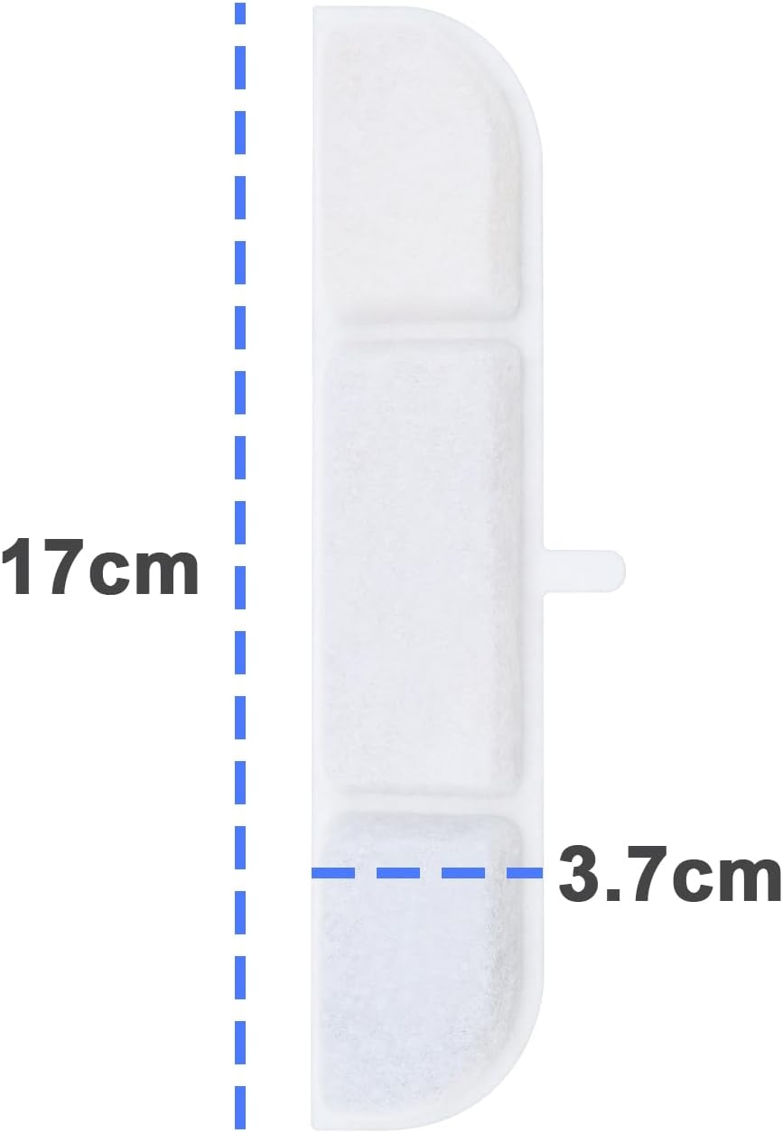 6PCS Pet Water Fountain Filters Compatible with DownyPaws DPWFP6 Pet Drinking Fountains Cat Water Dispenser Filters with Activated Carbon