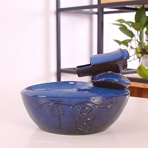 Pet Drinking Water Fountain for Cat Dog -Automatic Circulation Pet Water Dispenser Ceramic (BPA-Free) Filtered Water for Your Pet Silent Non-Slip (Blue 1.0L)