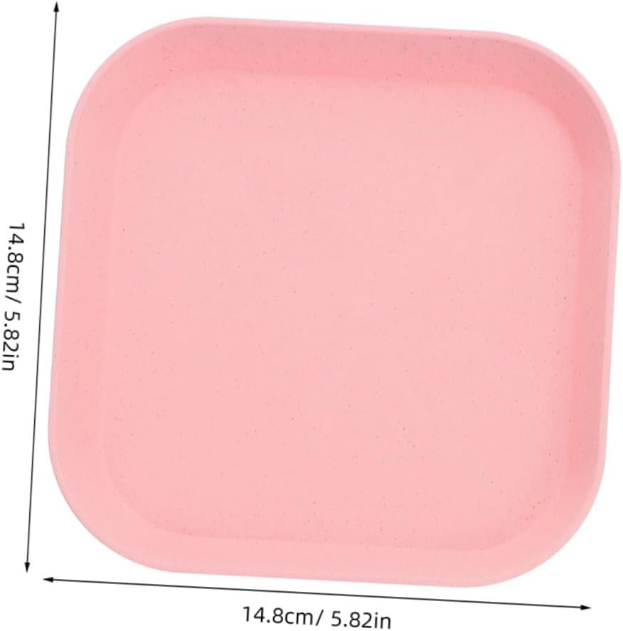 PRETYZOOM 8pcs Shallow Square Cat Food Bowls Kitten Wet Food Plates Small Indoor Pet Feeding Dishes Assorted Colors