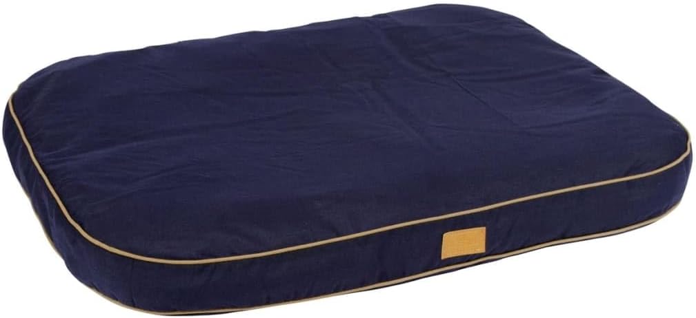 Kerbl Jerome Bed Cushion, 100 x 70 x 11 cm, Navy/Cognac
