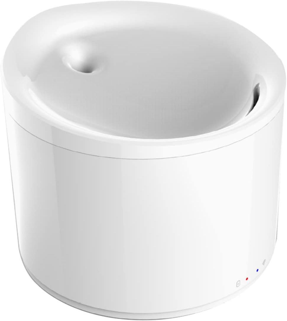 Cat Water Fountain, 84oz/2.5L Ultra Quiet Pet Water Fountain with Quadruple Filtration, Dog Water Bowl Dispenser Drinking Water for Cats Dogs,White