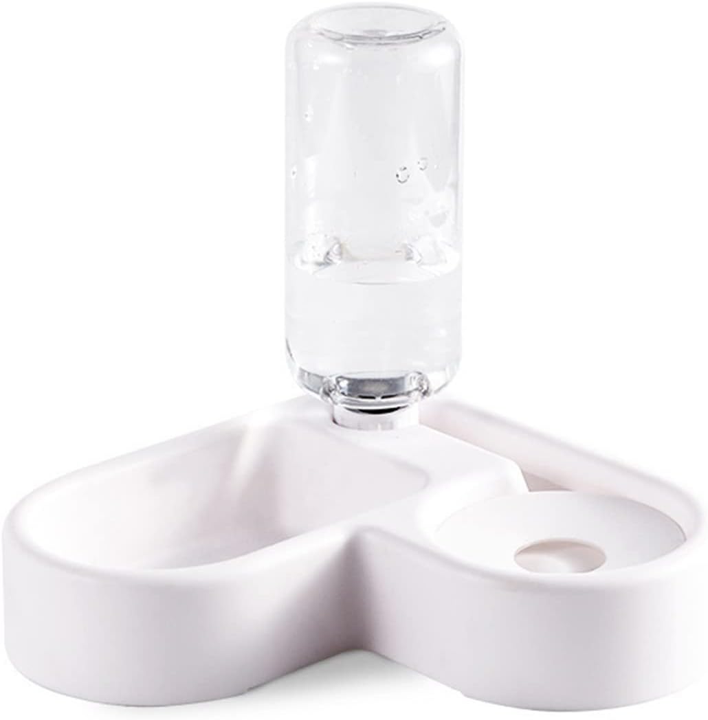 Pet Food Bowl, Pet Bowl, Pet Supplies, Cat Food Bowl, Pet Supplies Pet Bowl, Corner Double Bowl Automatic Drinking Fountain, Feeding Bowl Multifunctional Cat Bowl Right Angle Bowl (Size : Corner Bowl