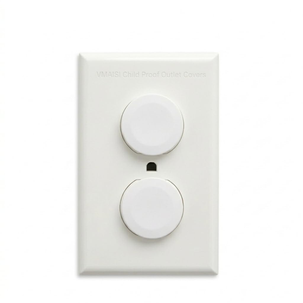 Vmaisi 62 Pieces Outlet Covers ChildProof Plug Protector - Baby Proofing Electrical Safety Outlet Plugs