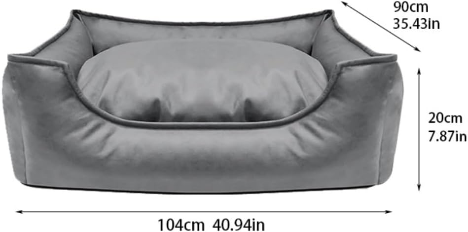 Dog Bed Creative Waterproof Kennel Pet Bed Sofa Cat Kennel Supplies Kennel Sponge Removable and Washable Comfortable Dog Bed Pet Bed (Color : Gray, Size : M:72 * 50 * 20cm) (Coffee XL:104*90*20cm)
