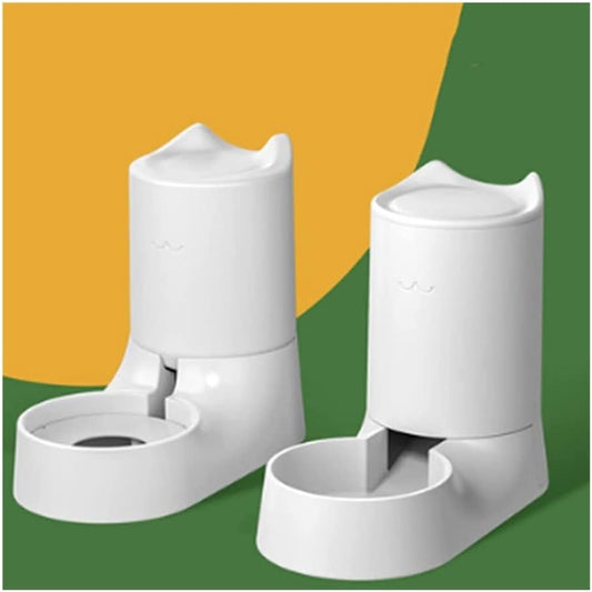 Water Dispenser Auto Gravity Water and Food Dispenser2.5L Large Capacity Pet Dog Cat Automatic Feeder Detachable Bowl Water Dispenser Food Feeding Device for Cat Dog Pet Supplies cat Fountain