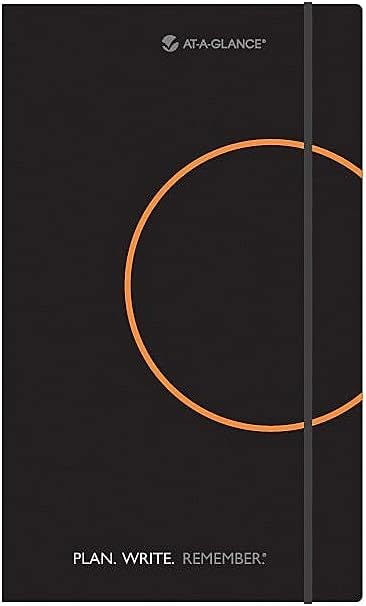 AT-A-GLANCE Plan.Write.Remember. Perfect Bound Planning Notebook, Lined with Monthly Calendars, Undated, 5" x 8 1/4", Black (80612405)