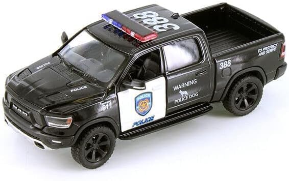 KiNSMART - 2019 Dodge Ram 1500 Pickup 1:46 O Scale 5" Die Cast Metal Model Toy Truck Police Edition