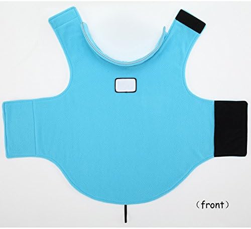 Creation Core Windproof Plush with Sport Vest Dog Clothes Night Reflective Jacket Pet Keep Warm Jacket No Pull No Choke Design Eco-Friendly for Small and Large Big Dog(Blue L)