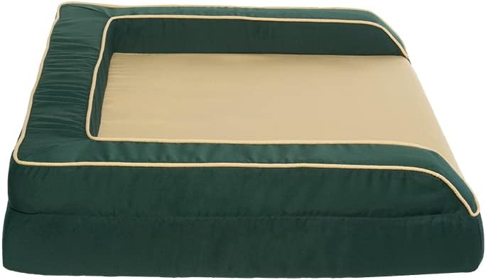 Wag Premium Pet Dog Bed | Multi Layer Construction with Cooling Energy Gel and Copper Infusion | Machine Washable Cover and Water Resistant Inner Liner | Medium, Pine Green