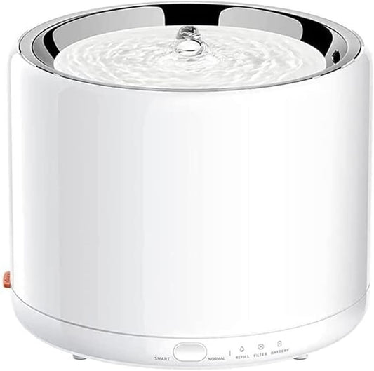 Fountain Cat Dog Water Fountain Stainless Steel, UltraQuiet Pet Water Fountain for Cats Dogs Pet Water Dispenser