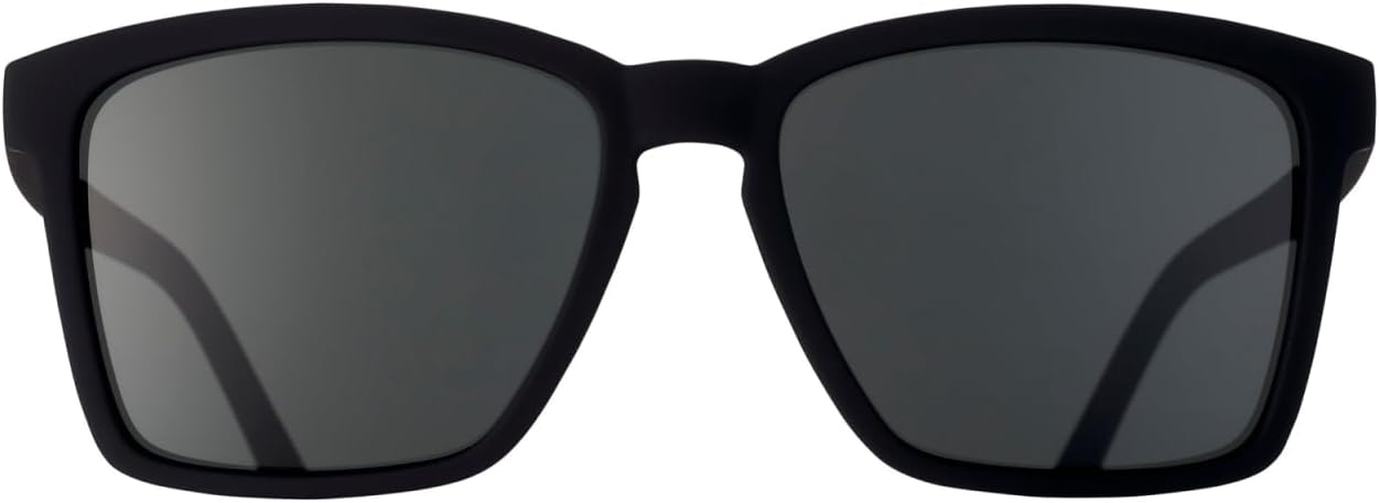 goodr Get on My Level Polarized Sunglasses, Small Sized (LFG), Black Solid Frames with Black Non-Reflective Glare Reducing Lenses, UV400 Protection, No Slip, No Bounce