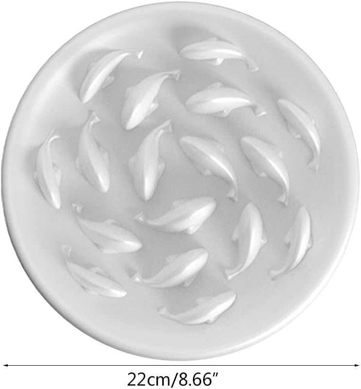 for Slow Eating Non Slip Dog Puzzle Bowl Feeder Dish Pet Bowls with Fish Pattern