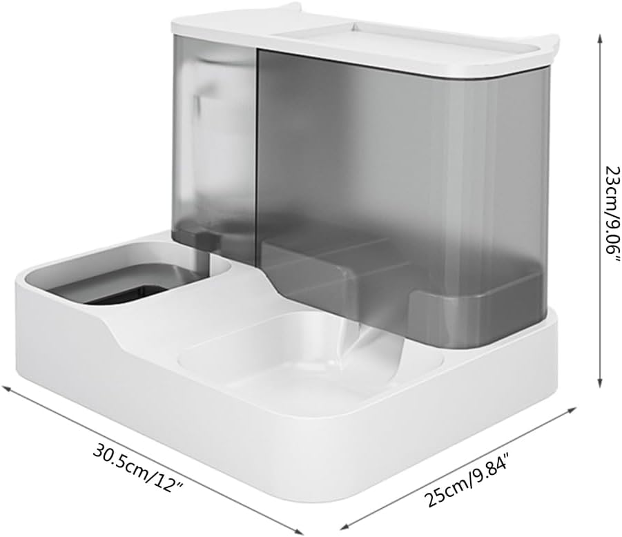 Practical Dog Water Food Bowl Water Dispenser for Pet Cat Lovely 2 in 1 Dog Feeder Food Container Bowl