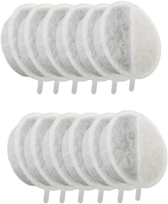 Nugget Drinking Fountain Replacement Filters (12 Pack) | Fits ALL Nugget Fountains | Activated Charcoal and Ion Exchange Resin for Water Filtration