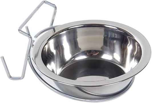 Hanging Pet Bowl Cup Cup with Wire Hook for Dogs Cats Bird Animals in Crate Cage Easy-to-Remove