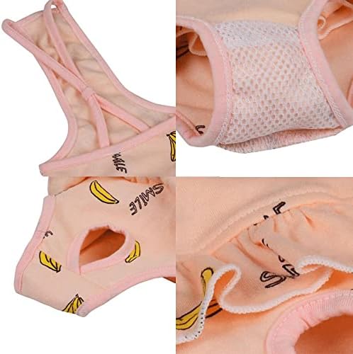 Pet Printed Physiological Pants Sling Pet Hygiene Panties Shorts Panties Toilet Paper Diapers Washable Pants (Color : Green Size: XL Code) (Green L Code)
