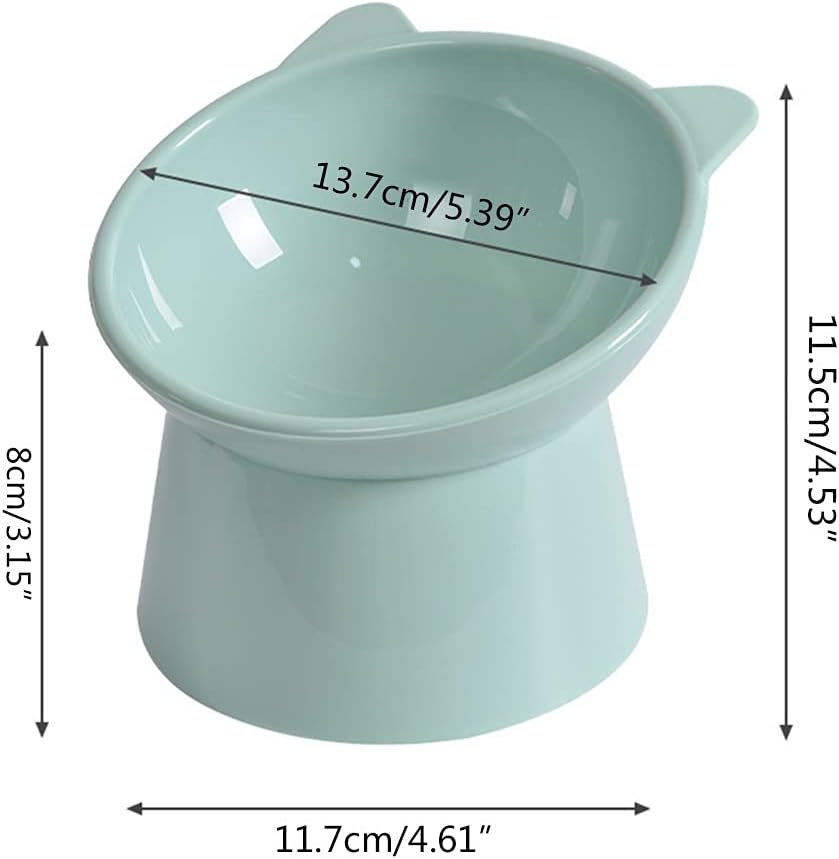 Tilted Raised for Food Bowl Neck for Anti Vomiting 45 Degree Elevated Slanted Stand Bowls