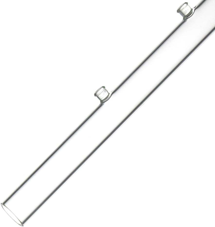LINLAN 9.84 Inch Glass Shrimp Feeder, Aquarium Feeding Tube and Square Bowl with Two Suction Cups to Prevent Food from Spreading, for Crystal Shrimp and Cherry Shrimp