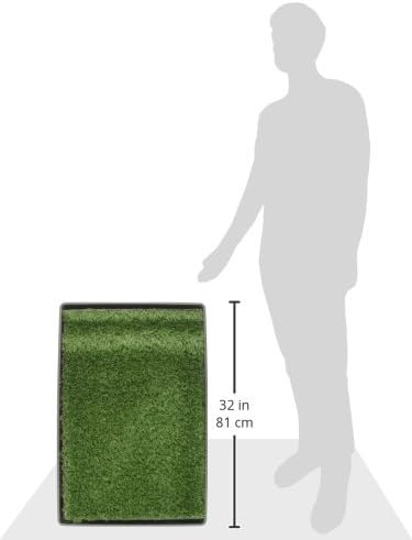 Prevue Pet Products Tinkle Turf Indoor Portable Pee Turf Patch for Dogs - Realistic Grass Potty Pad, Washable Artificial Grass Mat with Draining Tray, for Indoor or Outdoor Use - Medium Dogs