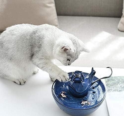 Fountain Automatic Drinking Fountains for Cats, Ceramic Pet Water Fountain with Silent Pump for Dog and Cat Drinking Pet Water Dispenser with Filter Pet Supplies Pet Water Dispenser