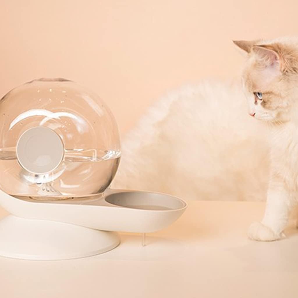 Automatic Water Dispenser, Pet Automatic Drinking Bowls, 2.8L Snail Shaped Feeder Fountain for Cats Dogs, Constant Supply for Fresh Drinking Water (Grey, ONE Size)