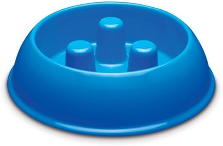 Brake-Fast Dog Food Slow Feed Bowl - Medium Blue