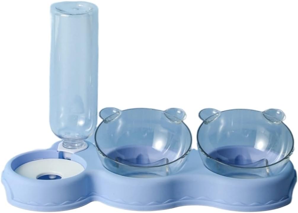 Pet Food Bowl, Pet Bowl, Pet Supplies, Cat Food Bowl, Pet Supplies Pet Bowl, Corner Double Bowl Automatic Drinking Fountain, Feeding Bowl Multifunctional Cat Bowl Right Angle Bowl (Size : Corner Bowl