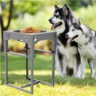 Elevated Dog Bowls for Large Dog,Raised Dog Bowls, Adjustable to 8 Heights(2.75" up to 20''),for Large,X/XL Large,Medium, Sized Dogs with 2 Stainless Steel Dog Bowls