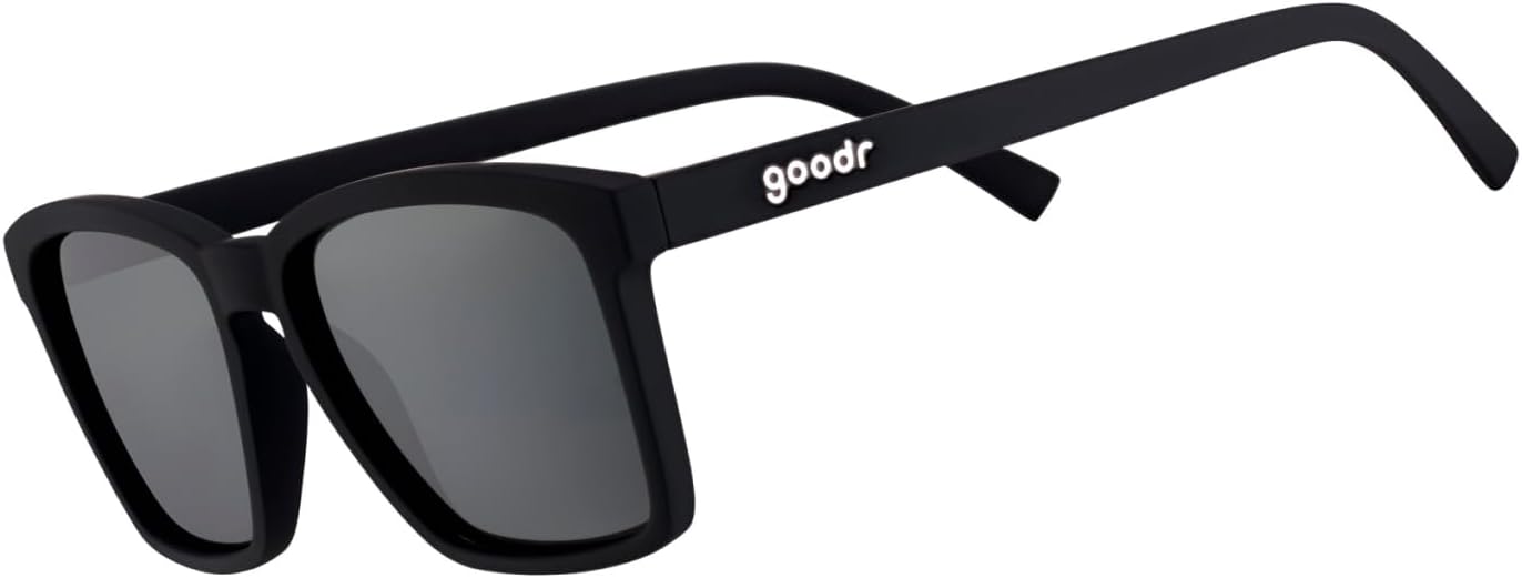 goodr Get on My Level Polarized Sunglasses, Small Sized (LFG), Black Solid Frames with Black Non-Reflective Glare Reducing Lenses, UV400 Protection, No Slip, No Bounce