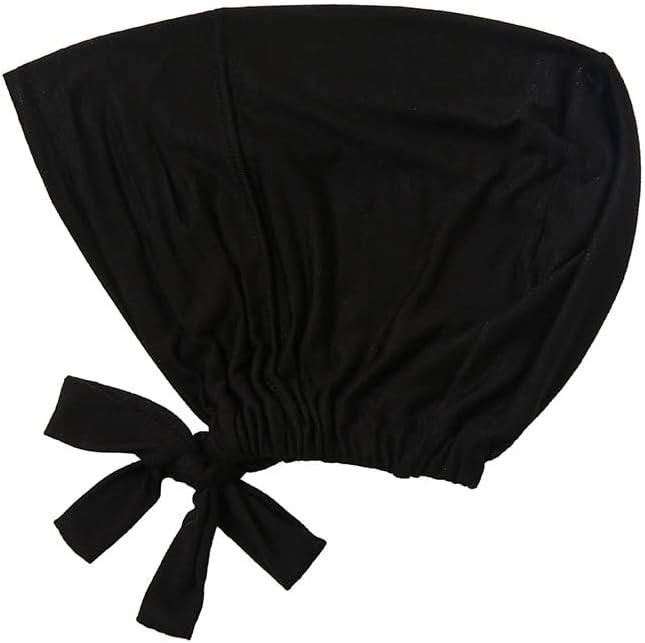 Women Under Scarf Hat Hijab Undercap Islamic Muslim Under Scarf Hijab Cap with Tie-Back Closure