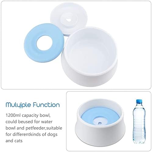 Fountain Pet Dog Water Bowl,Spill Proof Slow Drinking Water Feeder Bowl for Pets Feeding Non Wet Mouth, No Spill Pet Water Bowl for Puppy Kitten Feed Pet Bowl Pet Water Dispenser